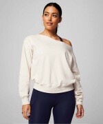 Polera Year Round Terry Off Shoulder Sweatshirt Mujer Bone Heather