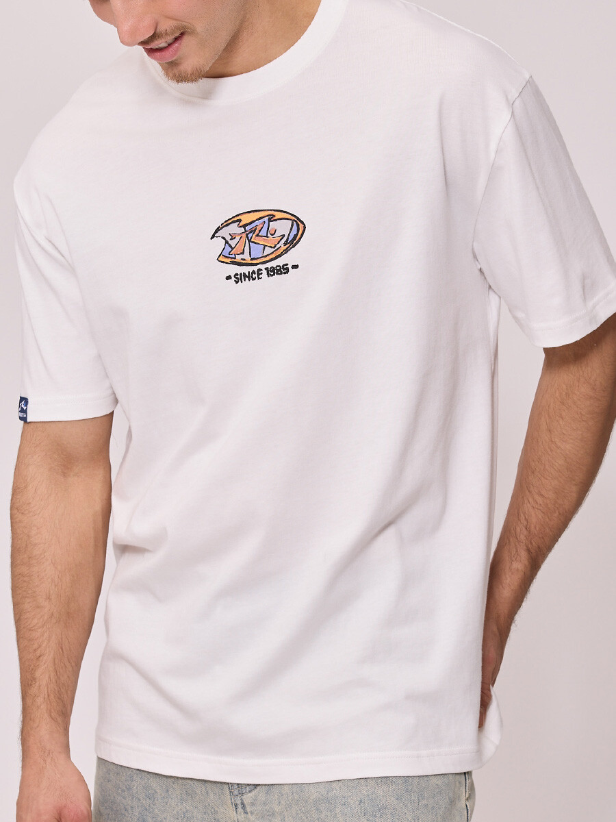 T-SHIRT MUNKE RUSTY - Blanco 