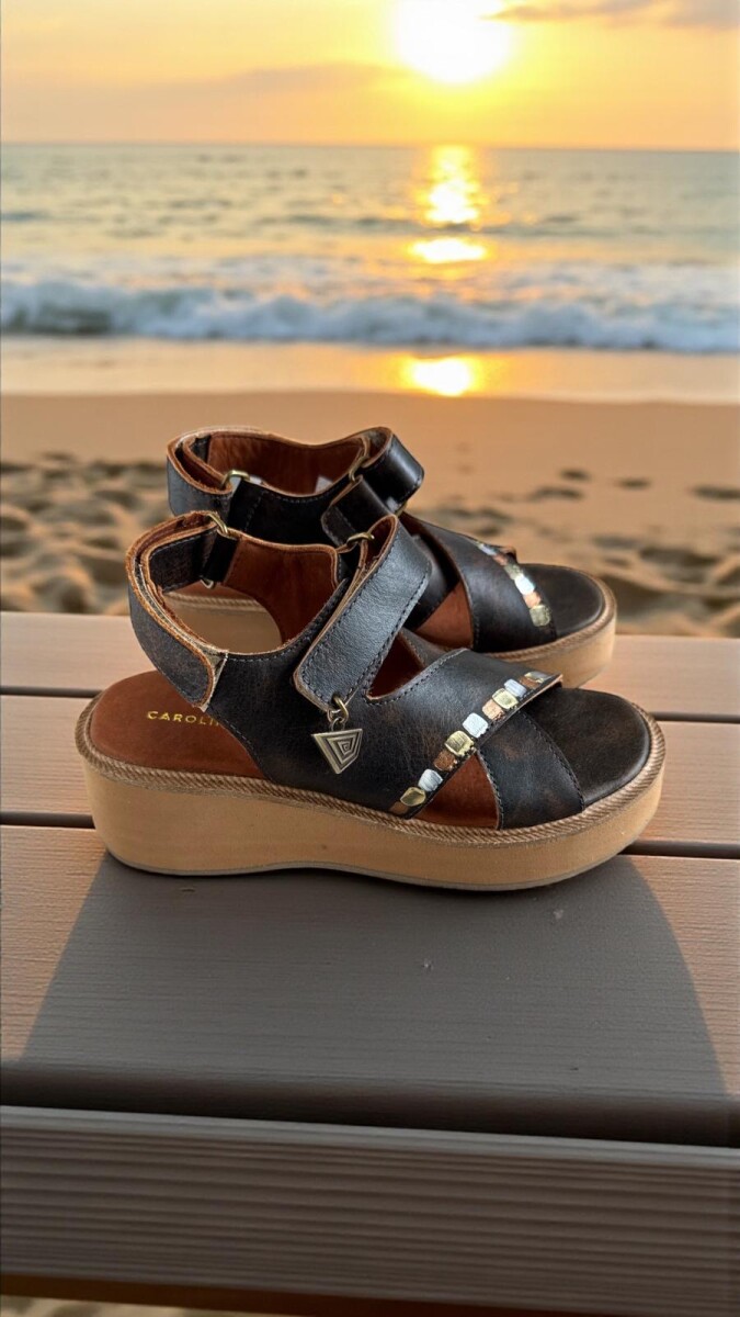 Sandalias ROMA Chocolate Con Arte 