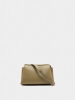 Bolso Bandolera Con Textura Efecto Piel caqui
