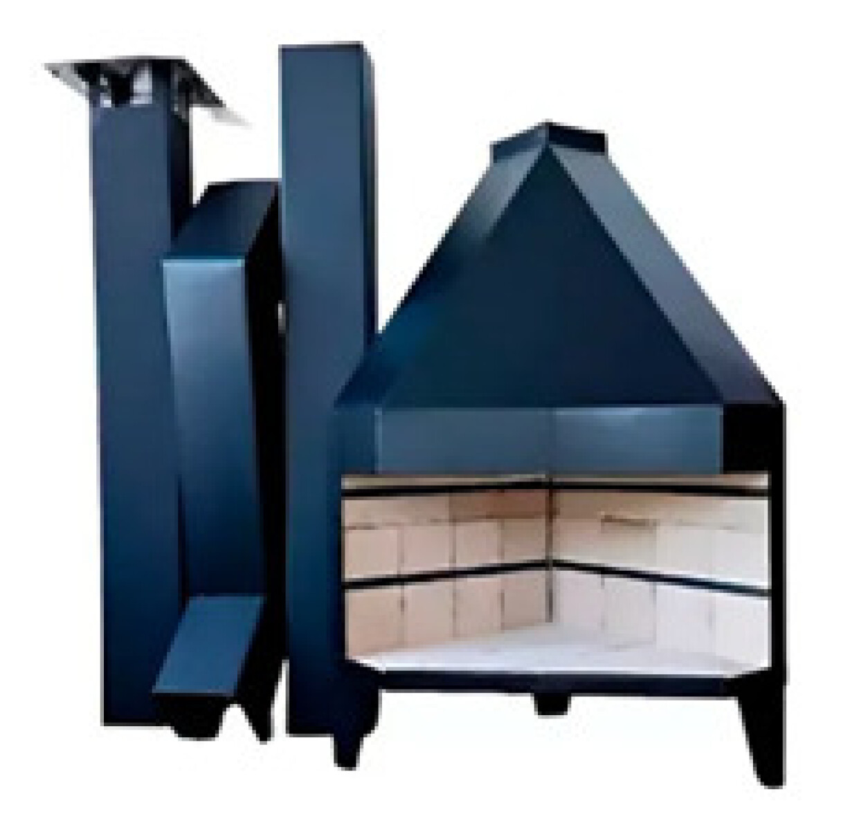 ESTUFA CON REVESTIMIENTO 60X60 + PARRILLA PALA ATI - N/a 