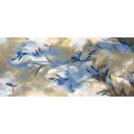 Porcelanto 120x278 tonos beige y azules con FLORES 000
