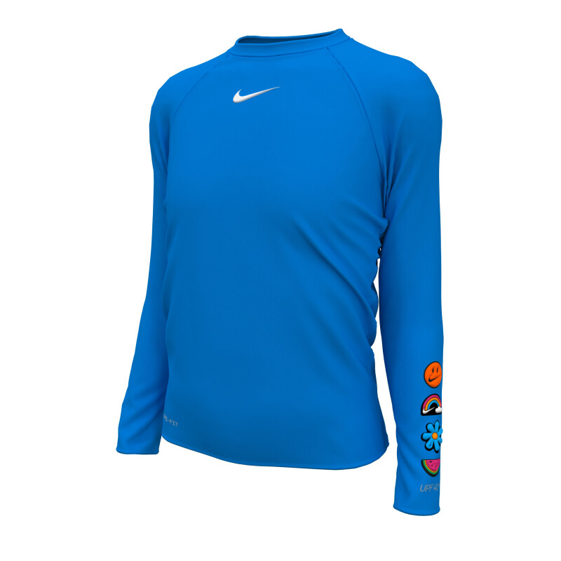 Remera Long Sleeve Hydrogua de Niña Azul