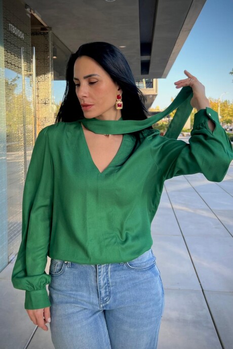 Blusa Lorena manga larga Verde