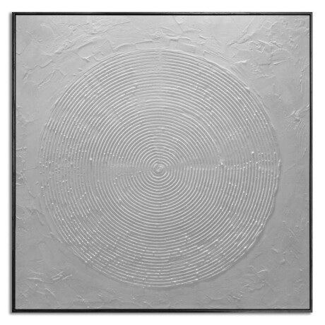 Cuadro Canvas 80X80Cm Marco Pintura Formas 2