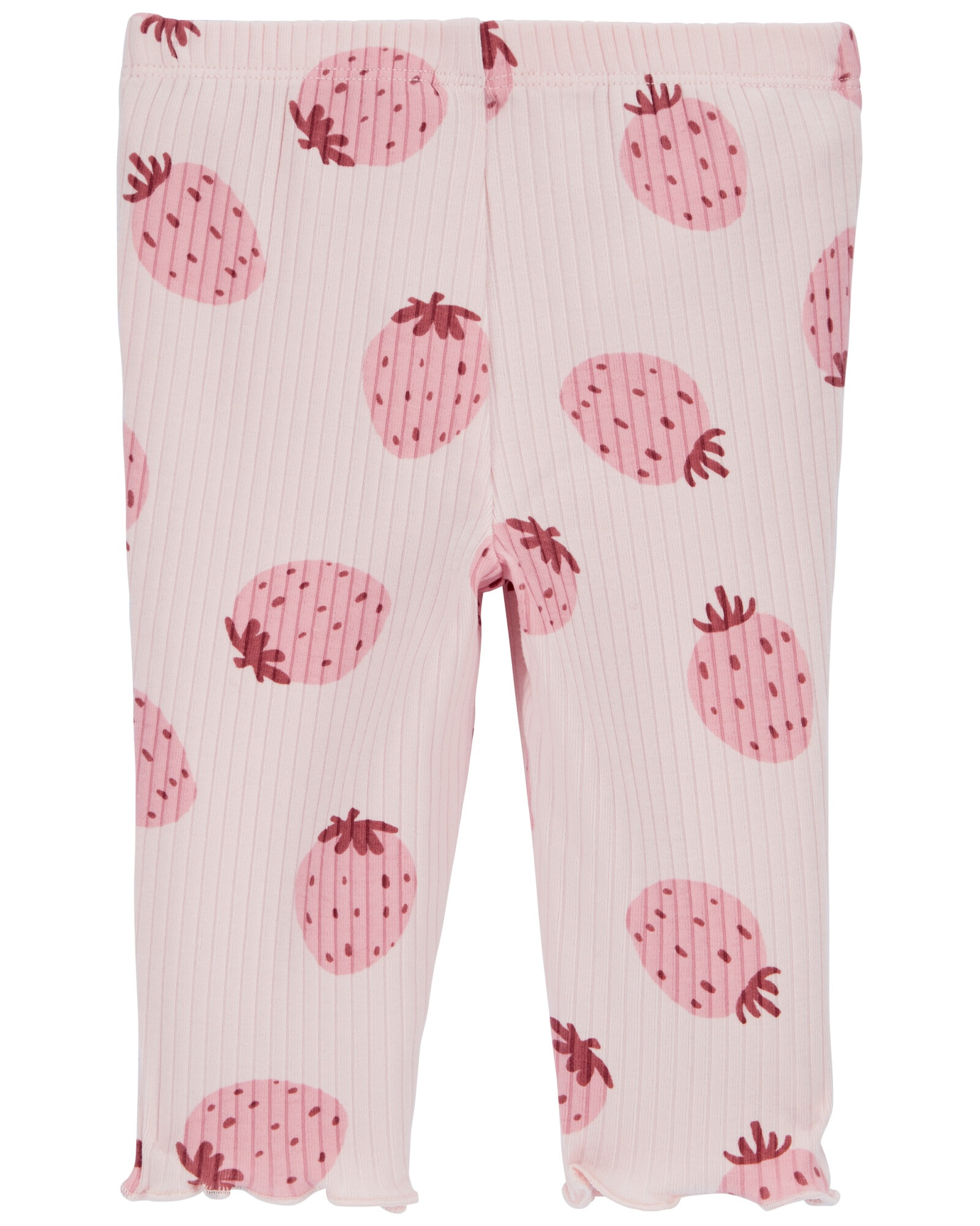 Pantalón de algodón acanalado, diseño frutillas Pantalón de algodón acanalado, diseño frutillas