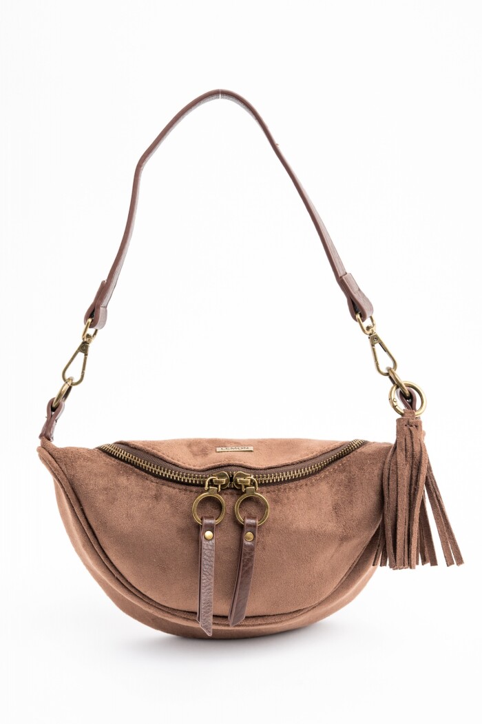 Cartera Gamuza Vegana Chocolate