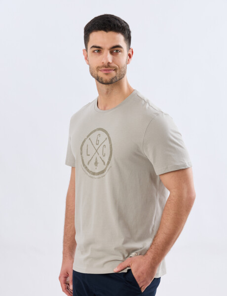 REMERA ESTAMPADA DE ALGODÓN Khaki