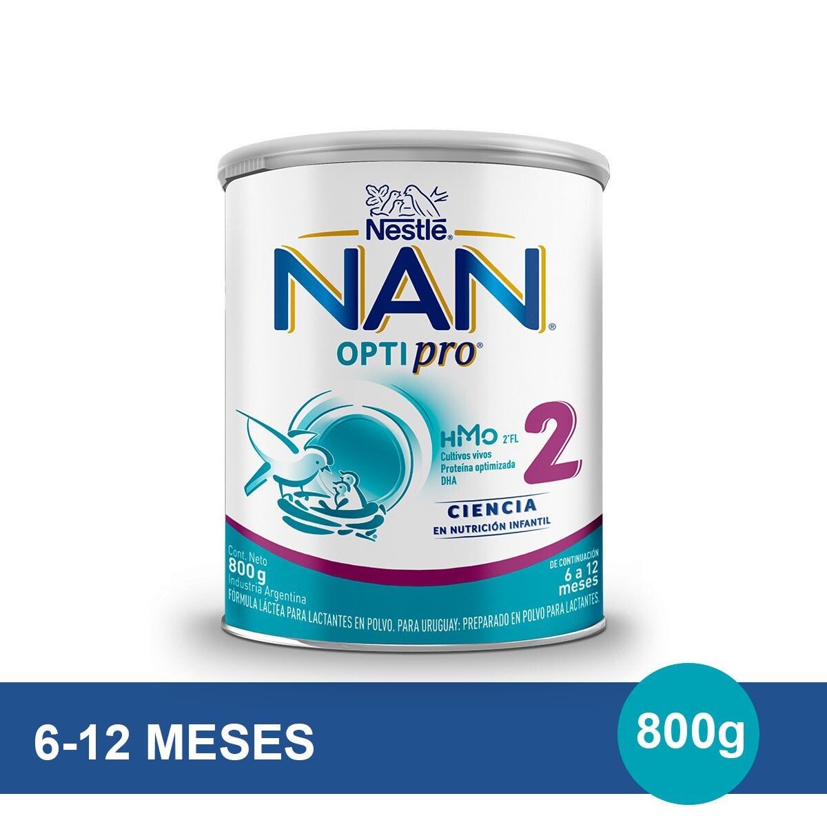 NAN 2 OPTIPRO 6-12 MESES FR. X 800 GR. 