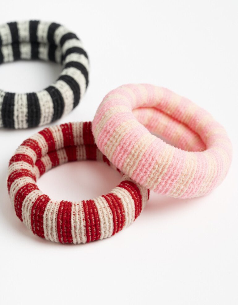 Gomitas Elásticas Sets Estampado Set De Gomitas Elásticas - Estampado Rayas