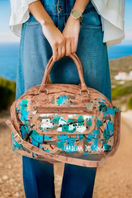 Bolso De Viaje Terra Con Arte Turquesa Bolso De Viaje Terra Con Arte Turquesa