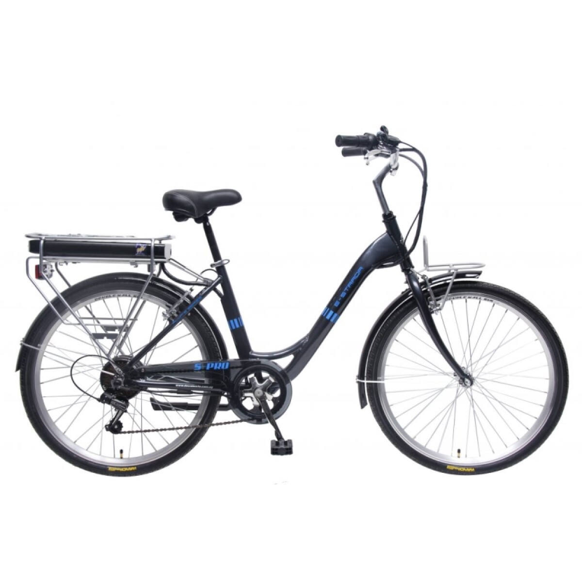 Bicicleta Electrica S-pro E-strada Aluminio Bateria Litio - Gris 