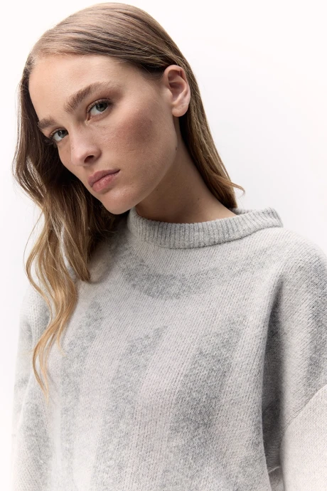 Sweater Geométrico Gris