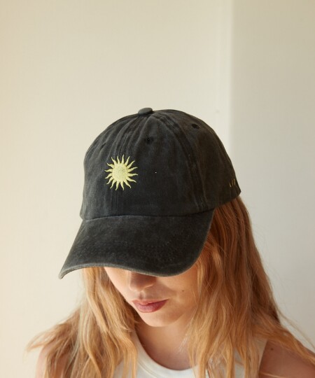 CAP SUN WASHED BLACK