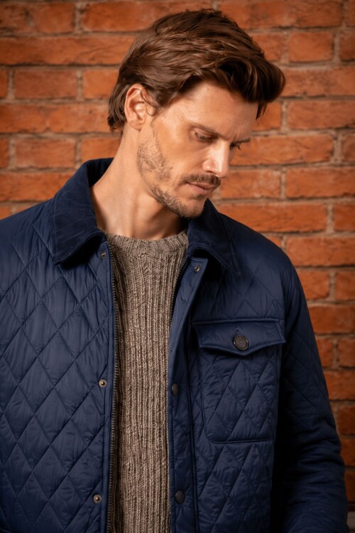 Campera London Quilted Azul marino