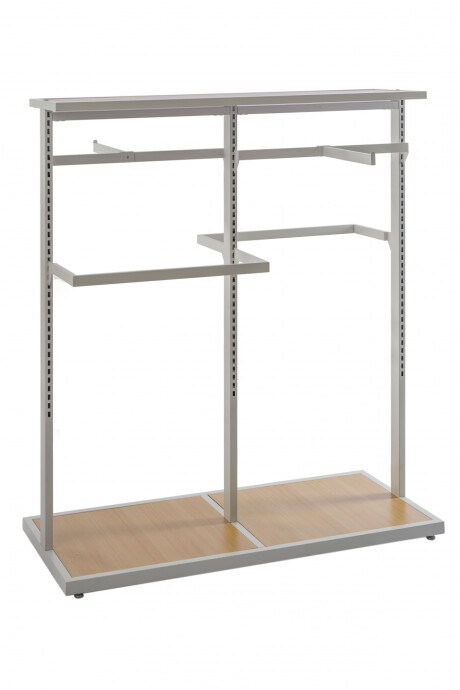 Exhibidor Central Con Destaques Y Estantes Blanco Exhibidor Central Con Destaques Y Estantes Blanco