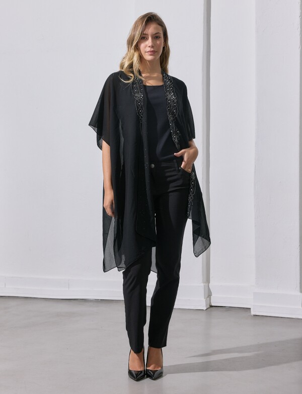 Kimono Noche NEGRO/PLATEADO
