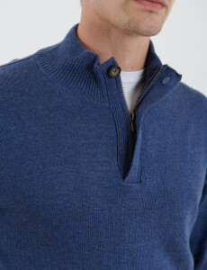 470416 SWEATER HARRY Azul Piedra Melange