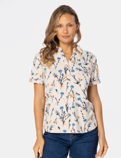 CAMISA ESTAMPADA Beige