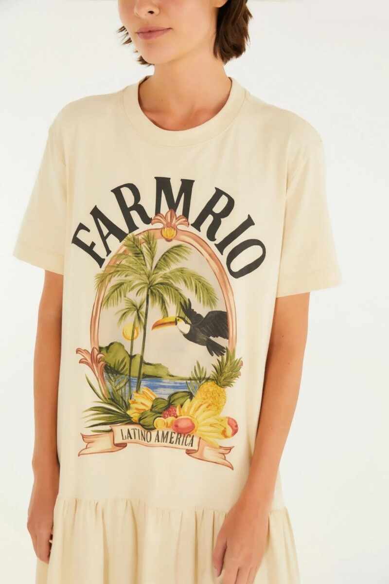 VESTIDO RELAJADO Beige