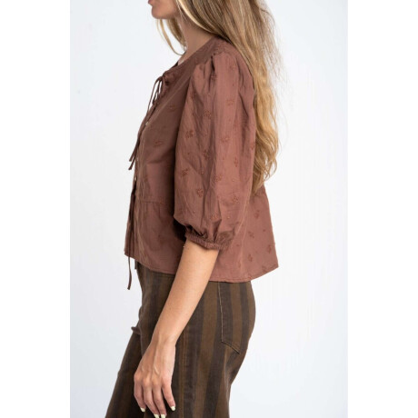 Blusa Broderie Mocha
