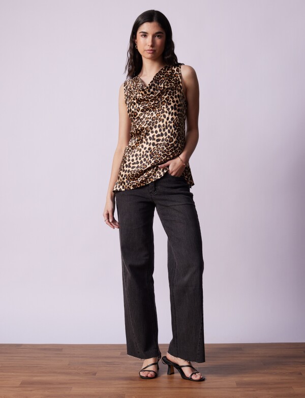 Blusa Animal Print BEIGE/MULTI