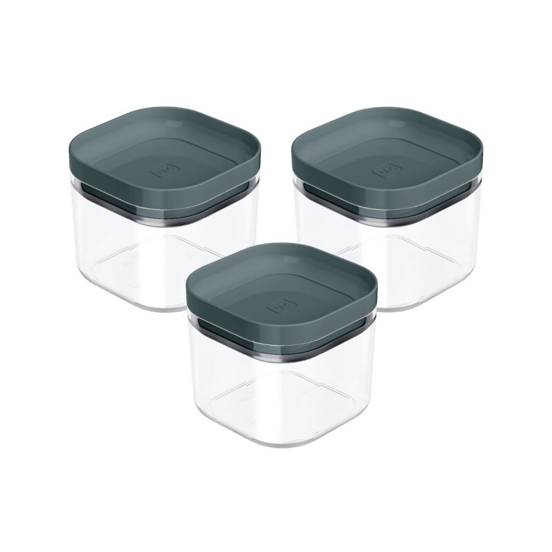 Set x3 Pote hermético 450ml GRIS