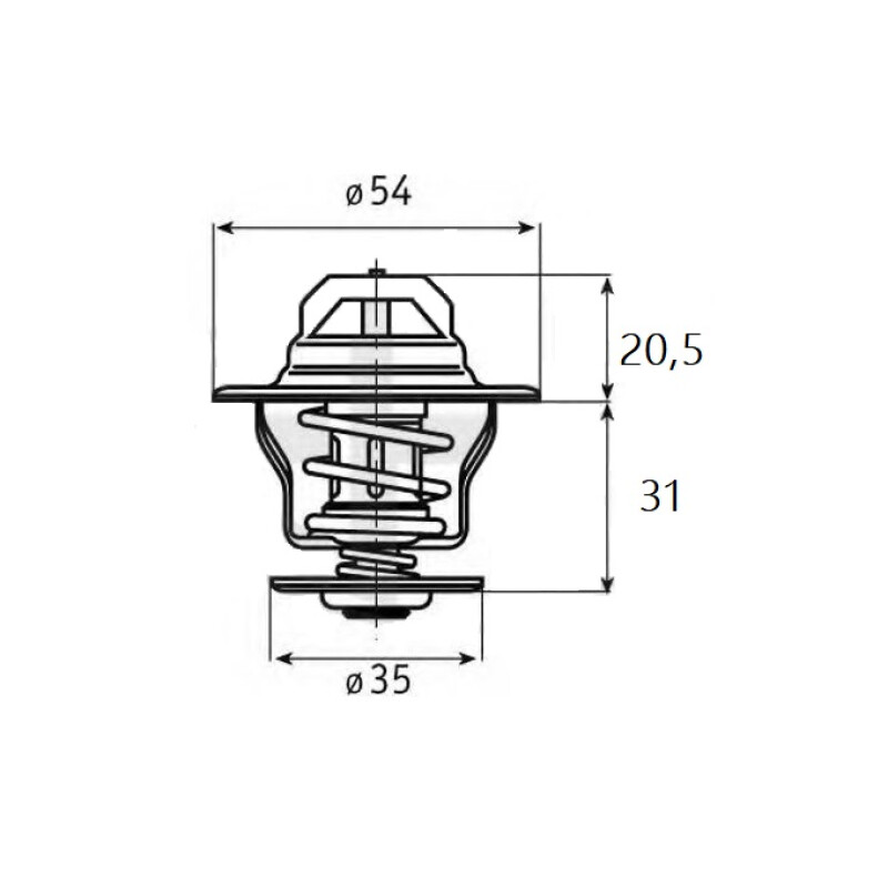 TERMOSTATO 80º GOL G1 / G2 / G3 / G4 1.6D, 1.9D Termostato 80º Gol G1 / G2 / G3 / G4 1.6d, 1.9d