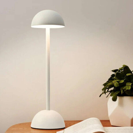Lámpara de Mesa y Escritorio Minimalista con Luz Led Base Ondulada Blanco
