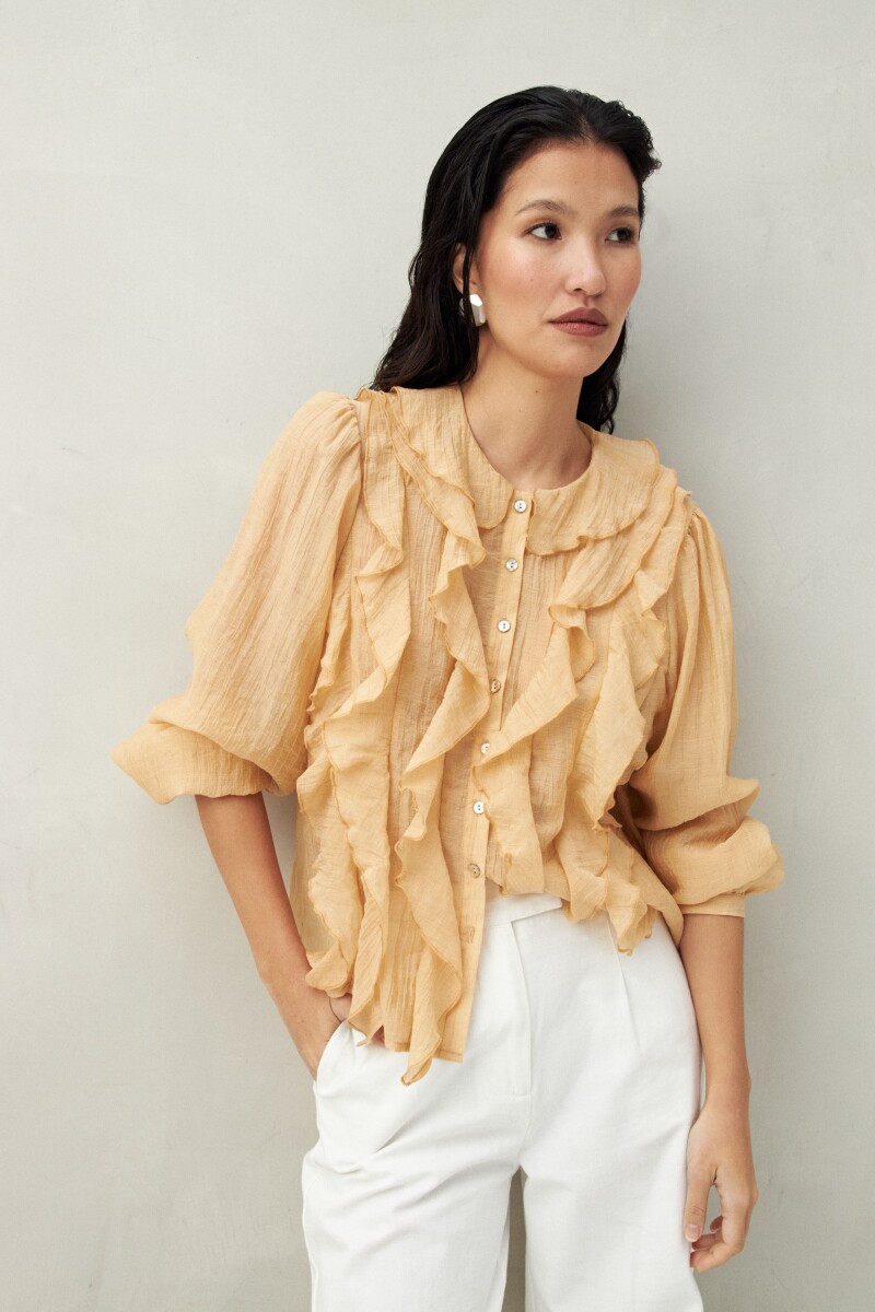 CAMISA FLORICA Miel