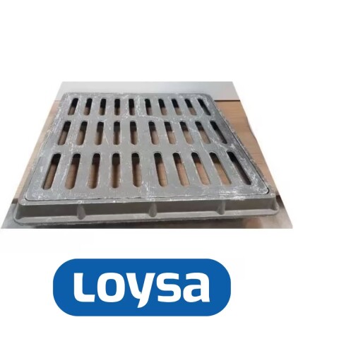 Tapa y marco resina reja 40 x 40 cm peatonal Tapa Y Marco Resina Reja 40 X 40 Cm Peatonal