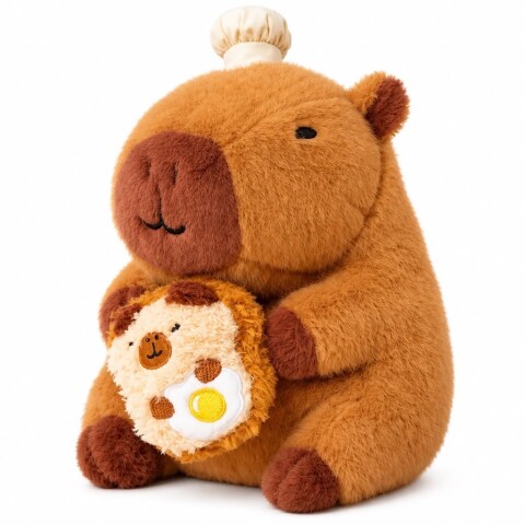 PELUCHE DE 23 CM (CAPIBARA MARRÓN CON TOSTADAS) PELUCHE DE 23 CM (CAPIBARA MARRÓN CON TOSTADAS)