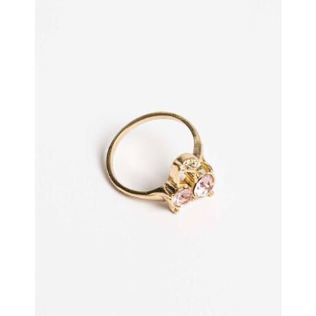 Anillo Metal Con Charm Dorado