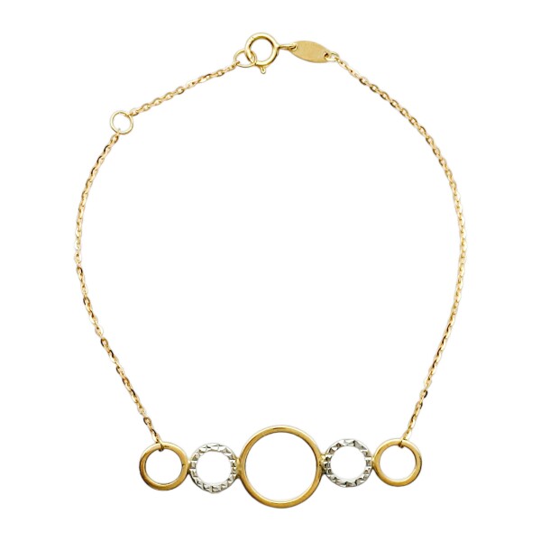 Pulsera Circulos Eternity-Oro bajo-Sin Piedra-PU8083 sinpiedra