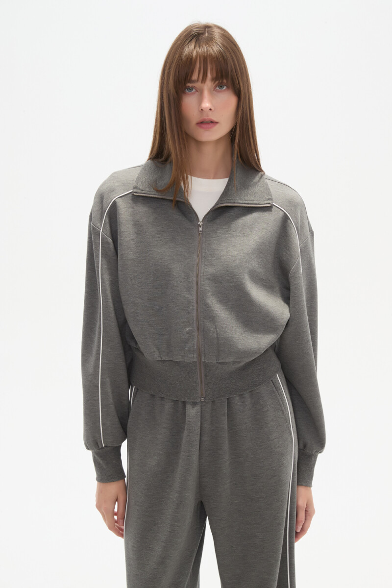 Campera Bedar - Gris Melange Oscuro 
