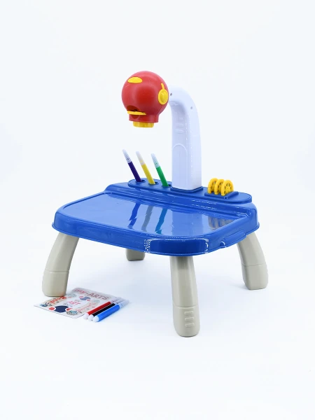 MESA CON PROYECTOR AZUL