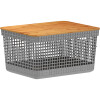 Organizador Rejilla M | Tapa Bambú Gris