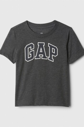 Remera Logo Gap Manga Corta Toddler Niño B85 Charcoal Hthr Grey