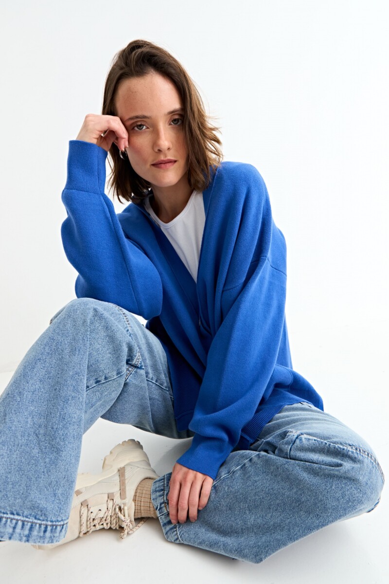 Cardigan oversized AZUL