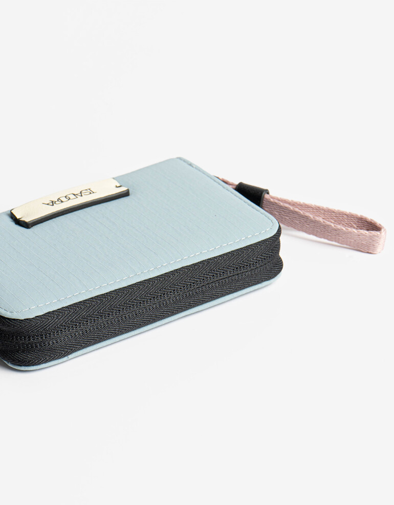 Billetera Zip Round Acqua Claro