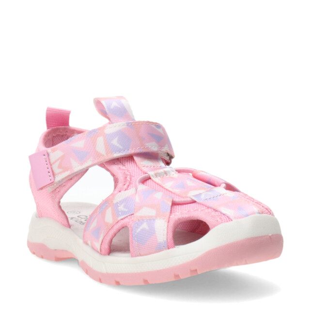 Sandalia de Niño Croco Kids CANU con tiras estampadas Rosado