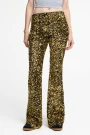PANTALON FLARE DE LENTEJUELAS. Oro