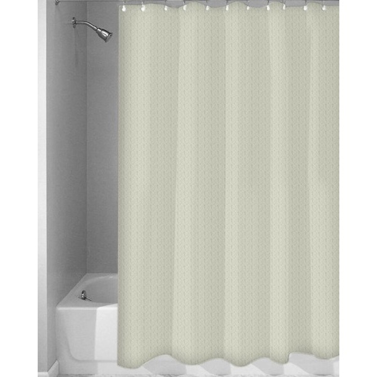 Cortina de baño Dohler Dobby en poliéster 180x180cm - Beige 