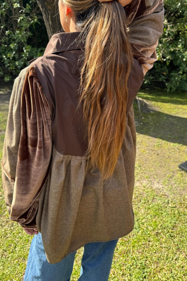 Prince Shirt Chocolate / Tweed Beige
