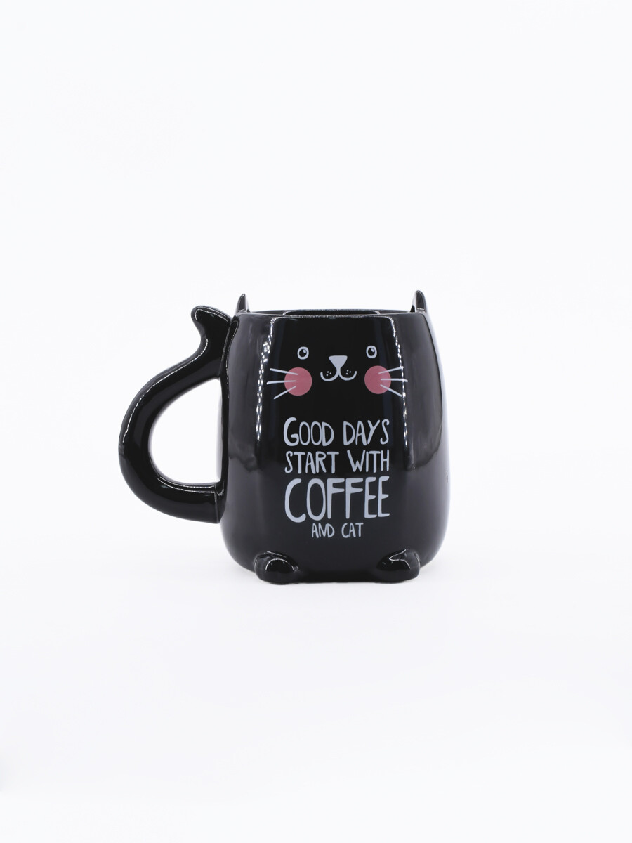 TAZA GATO - NEGRO 