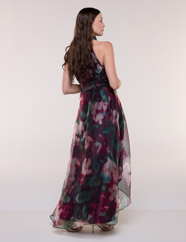 Vestido Halter Asimétrico VIOLETA/MULTI