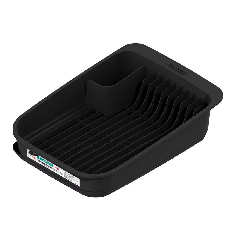 Escurridor platos con bandeja NEGRO