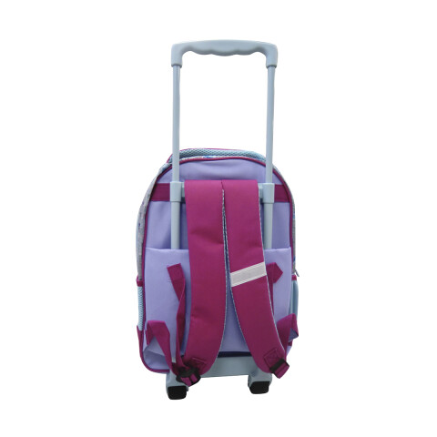 Mochila Infantil 3D Frozen con Carro Tafeta Grande 40 x 30 cm VIOLETA