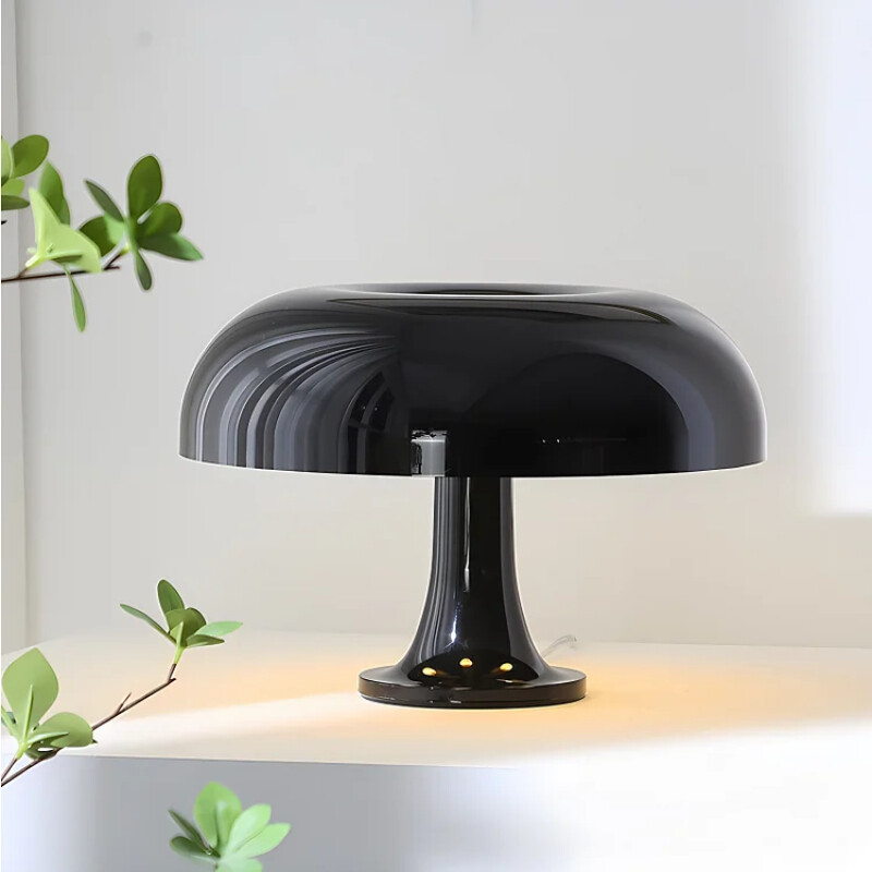 Lampara de mesa retro Mushroom negro