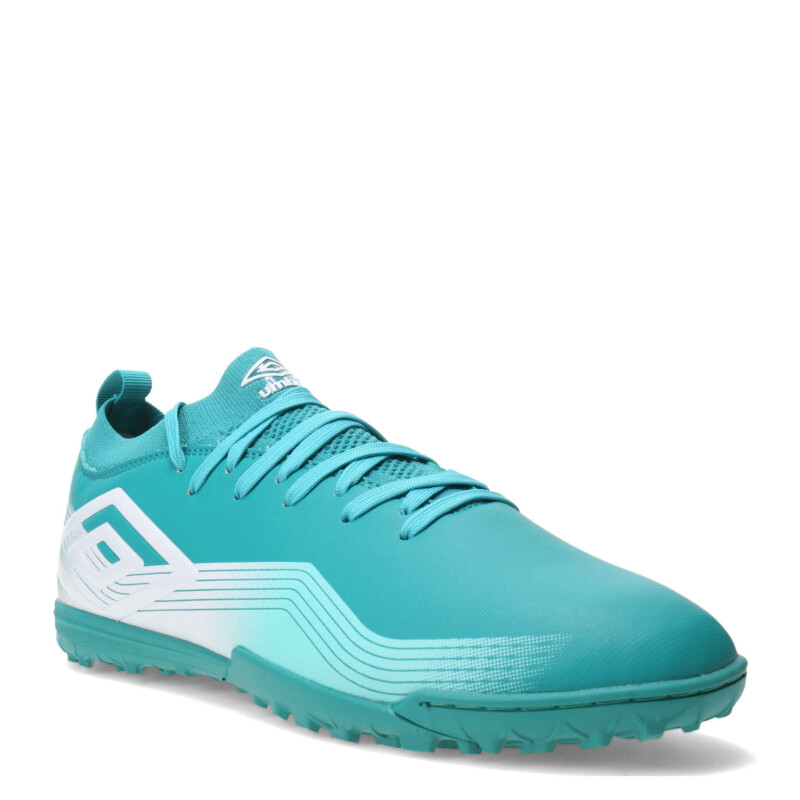 Championes de Fútbol Hombre Umbro Vibe TF Verde Agua - Blanco